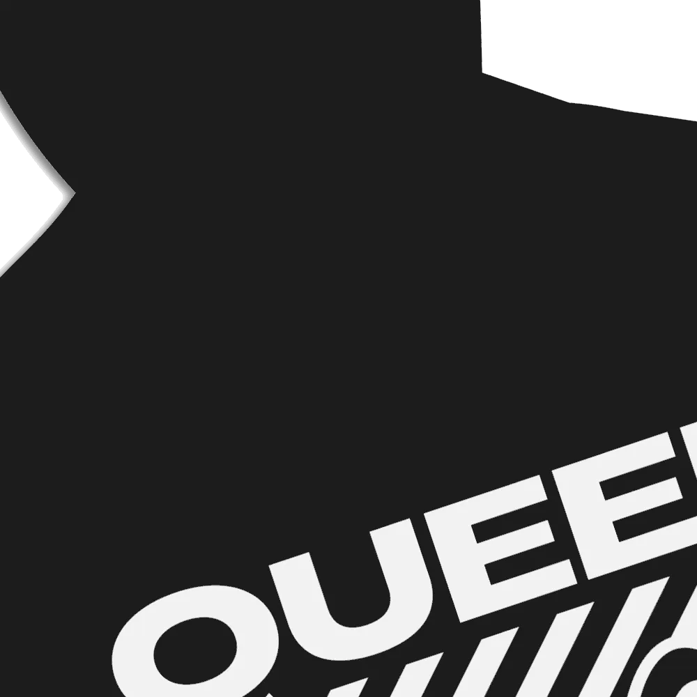 Queer I don't conform to Society Graphic Hoodie Streetwear Inspired Design on back of Black Eco Raglan Hoodie