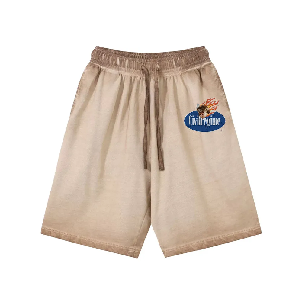 "High street casual cartoon icon angry kid" Shorts
