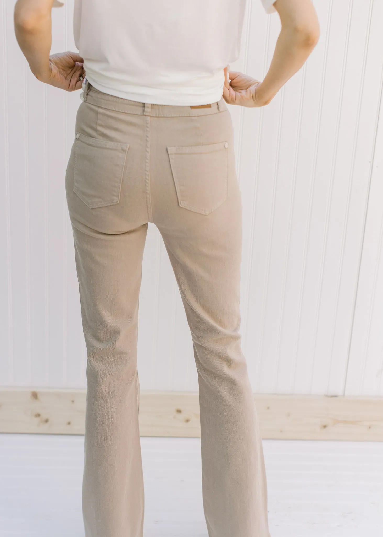 QX Judy Blue Hi Waisted Tummy Control Camel Pants