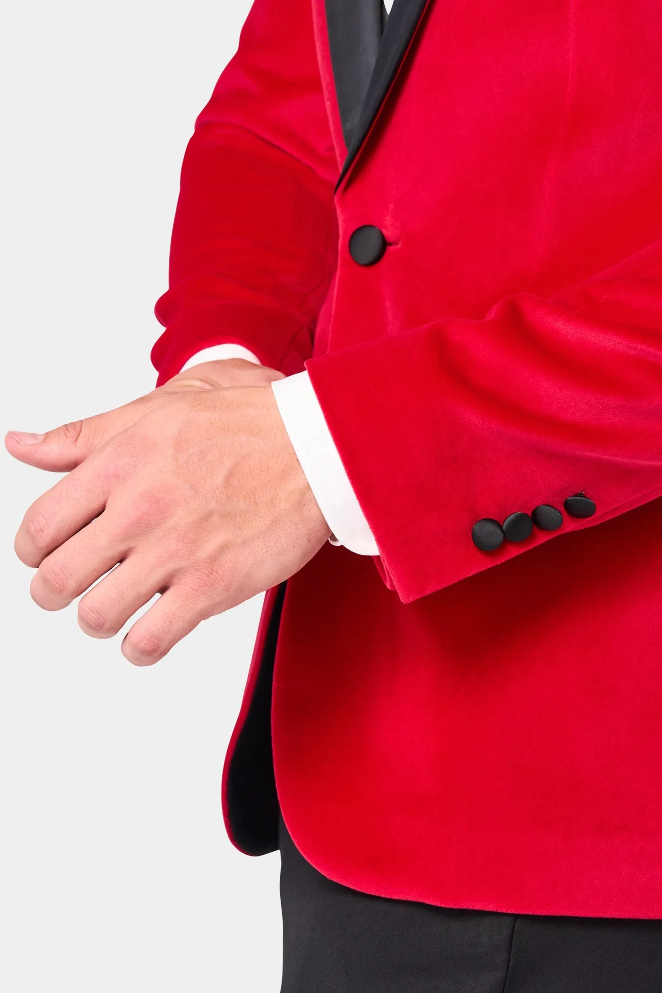 Red Velvet Shawl Lapel Tuxedo