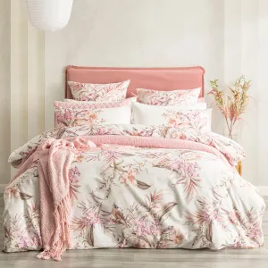 Renee Taylor 300 TC Cotton Reversible Quilt cover Set - Grevillea Chiffon