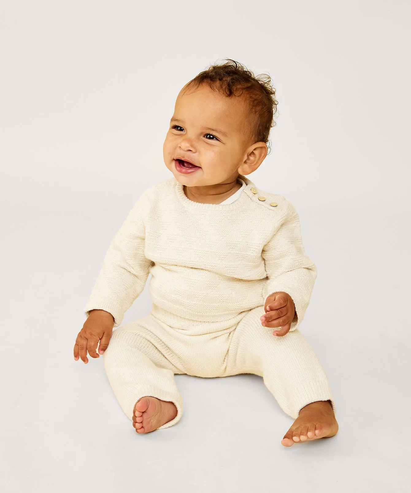 Rhodes Baby Sweater, Cream