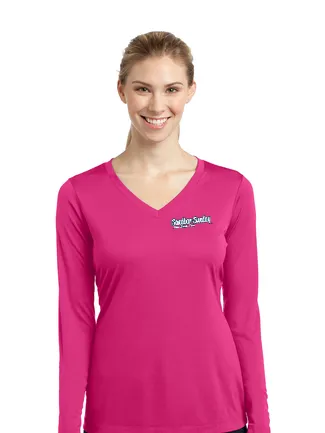 Sandbar Sunday Sport-Tek Ladies Long Sleeve Competitor in Raspberry