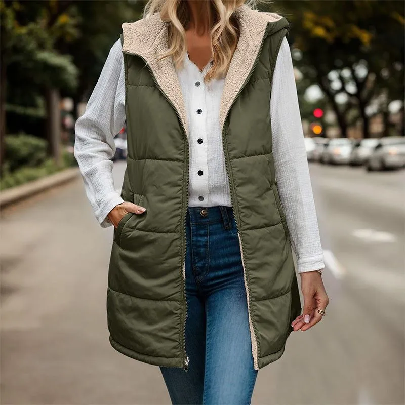 Scarlett - Reversible Hooded Gilet