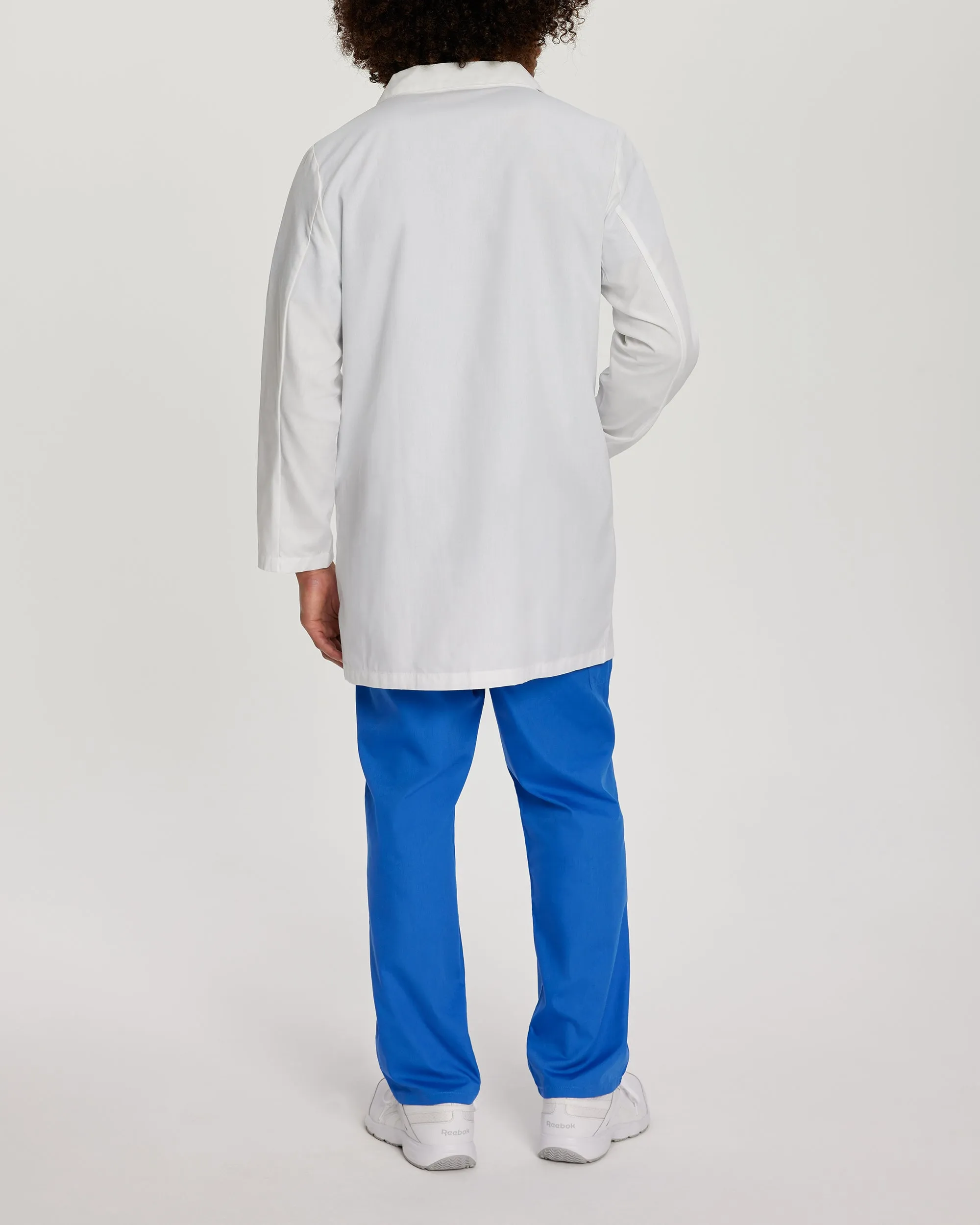 Scrub Zone 86002 Unisex 3 Pocket Mid Length White Coat White