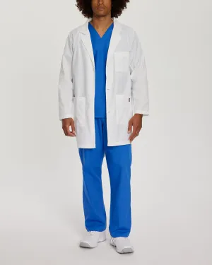 Scrub Zone 86002 Unisex 3 Pocket Mid Length White Coat White