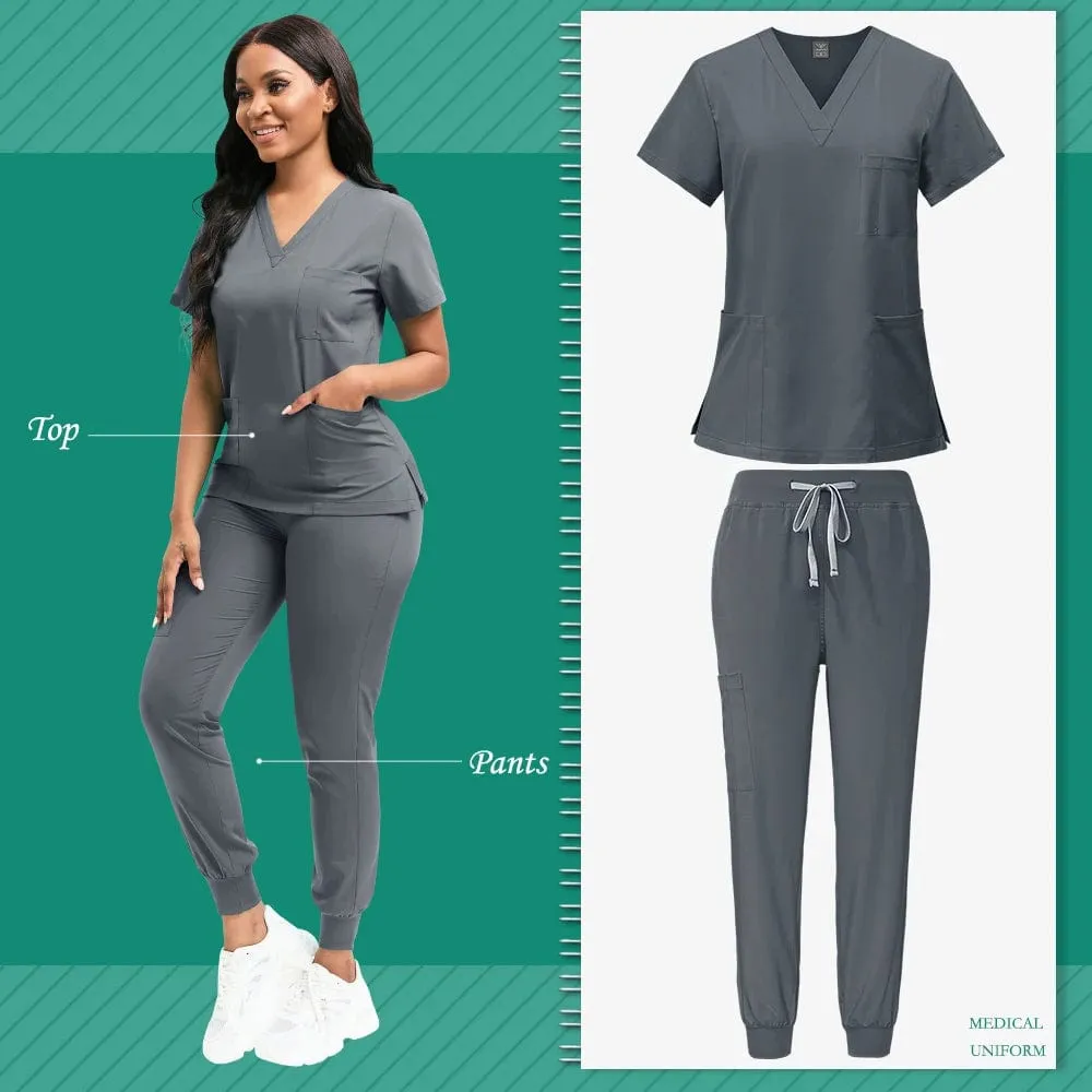Scrubs Women Veterinary Dentistry Work Clothes