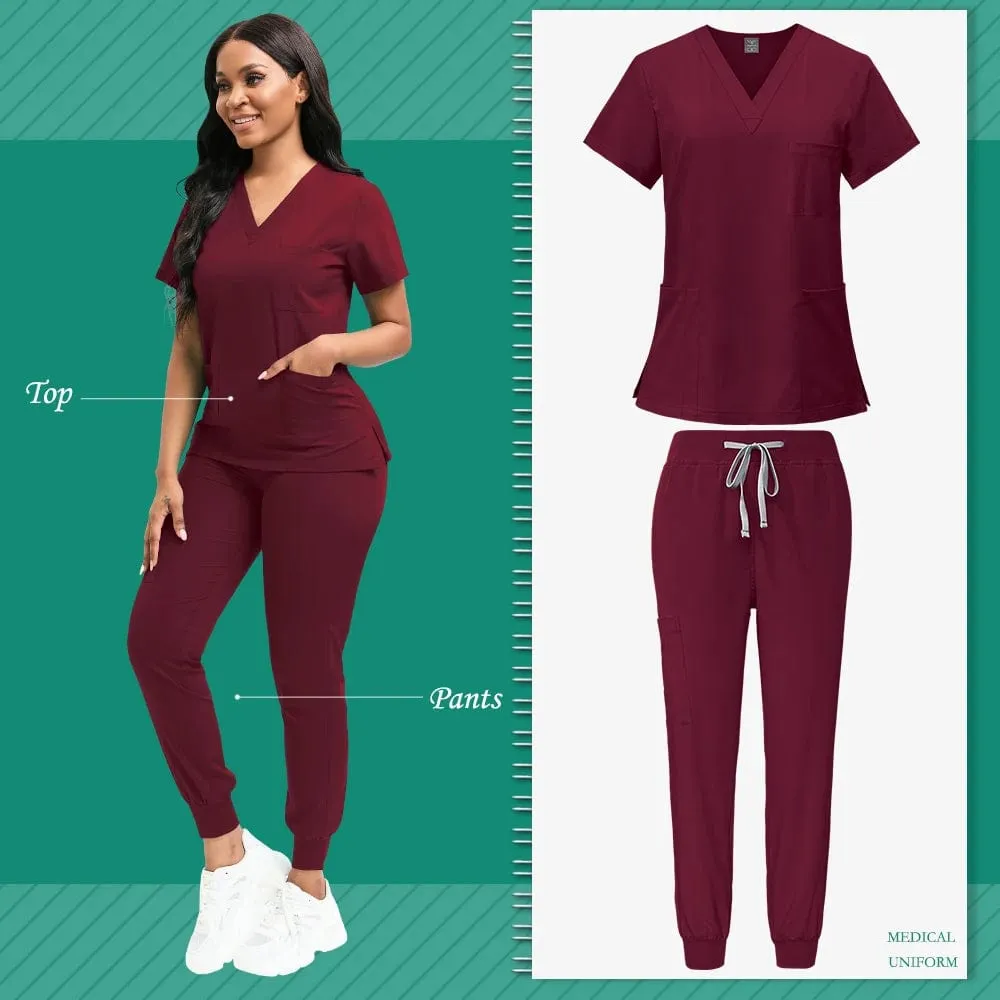 Scrubs Women Veterinary Dentistry Work Clothes