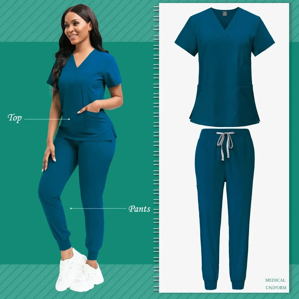 Scrubs Women Veterinary Dentistry Work Clothes