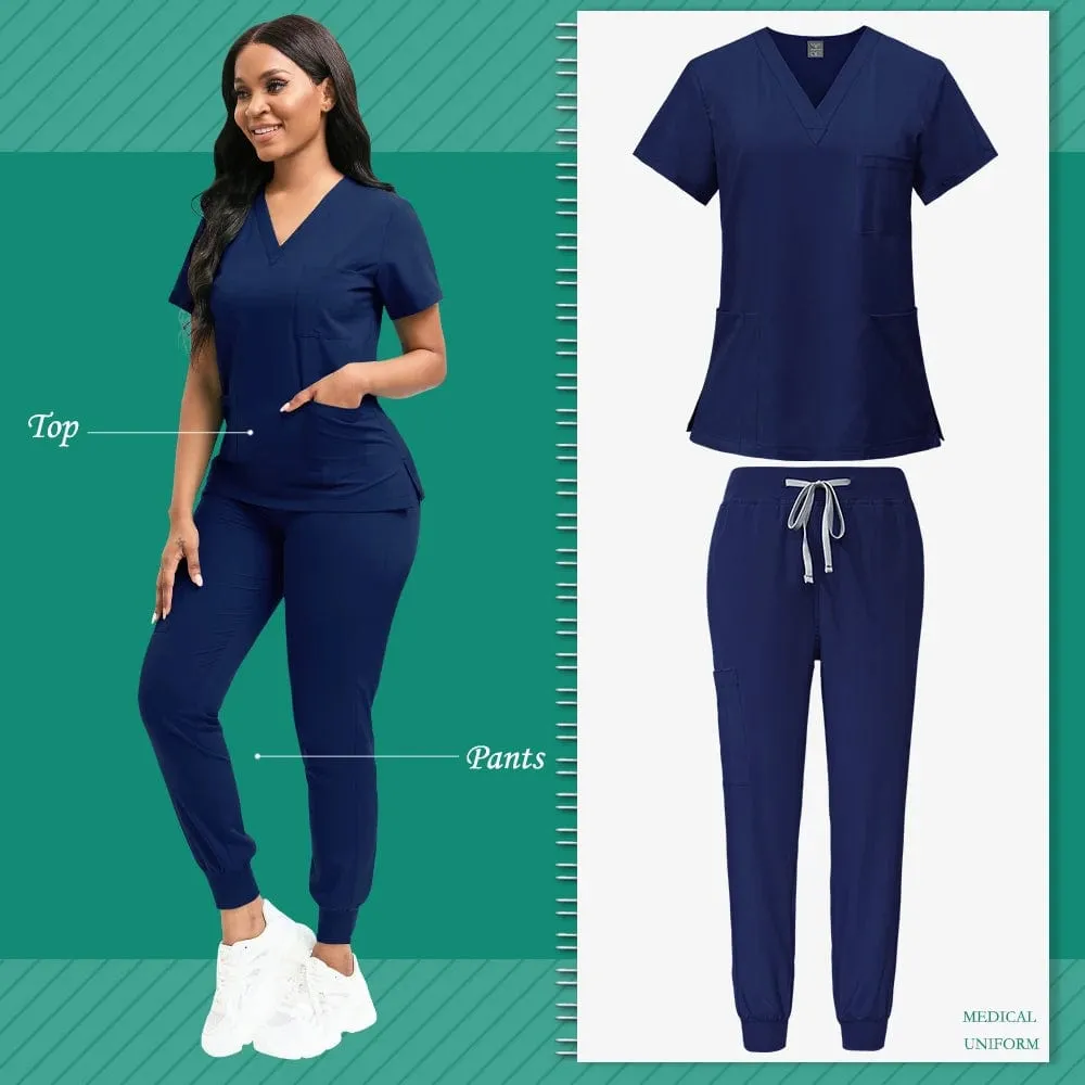 Scrubs Women Veterinary Dentistry Work Clothes