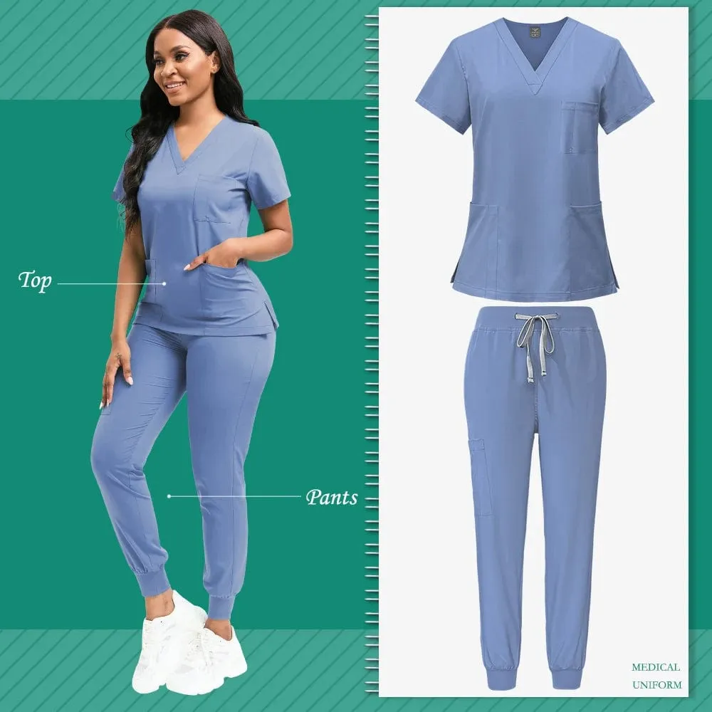 Scrubs Women Veterinary Dentistry Work Clothes
