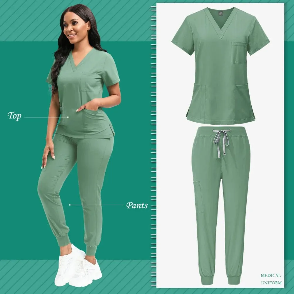 Scrubs Women Veterinary Dentistry Work Clothes