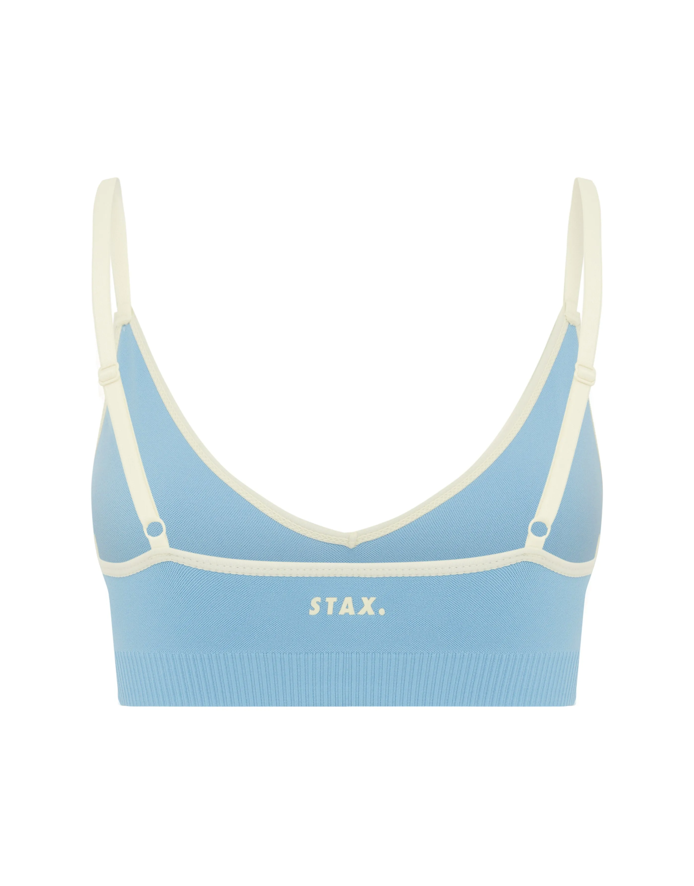 Seamless Kic Bralette - Blue/Cream