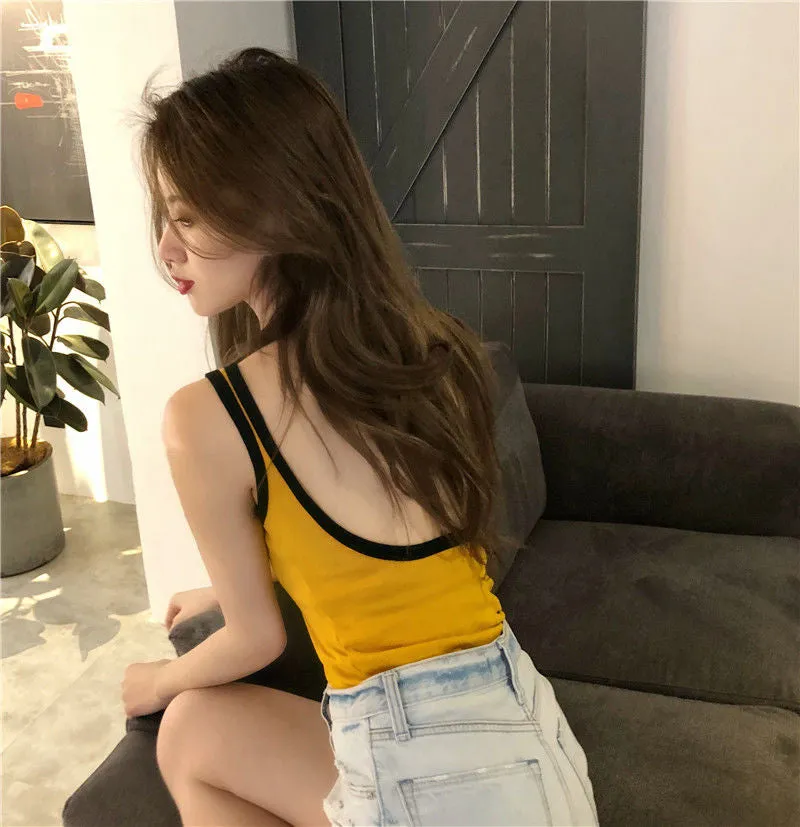 Sexy Slim Backless Crop Tops