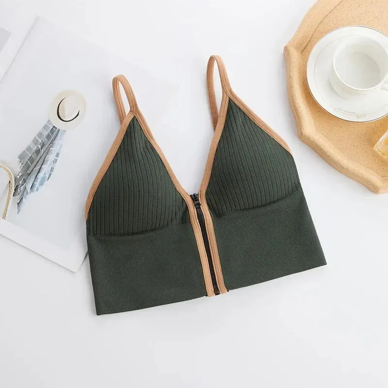 Sexy Solid Color Wireless Padded Bralette Vest