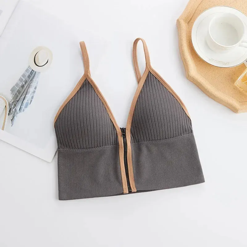 Sexy Solid Color Wireless Padded Bralette Vest