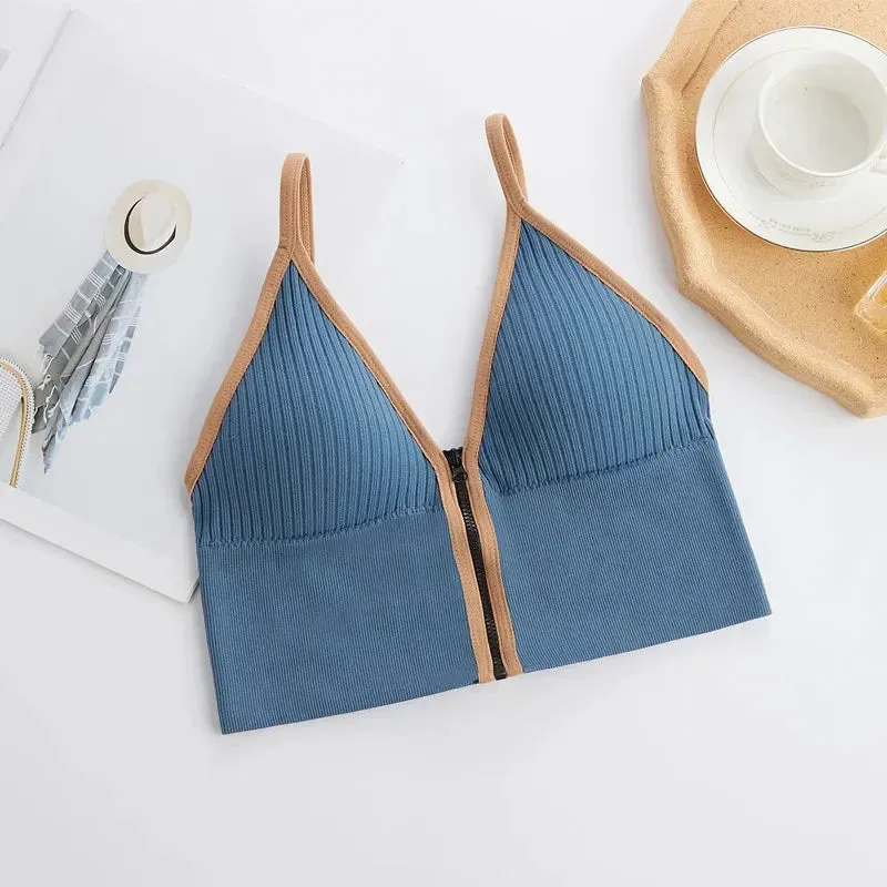 Sexy Solid Color Wireless Padded Bralette Vest