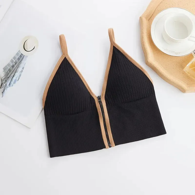 Sexy Solid Color Wireless Padded Bralette Vest