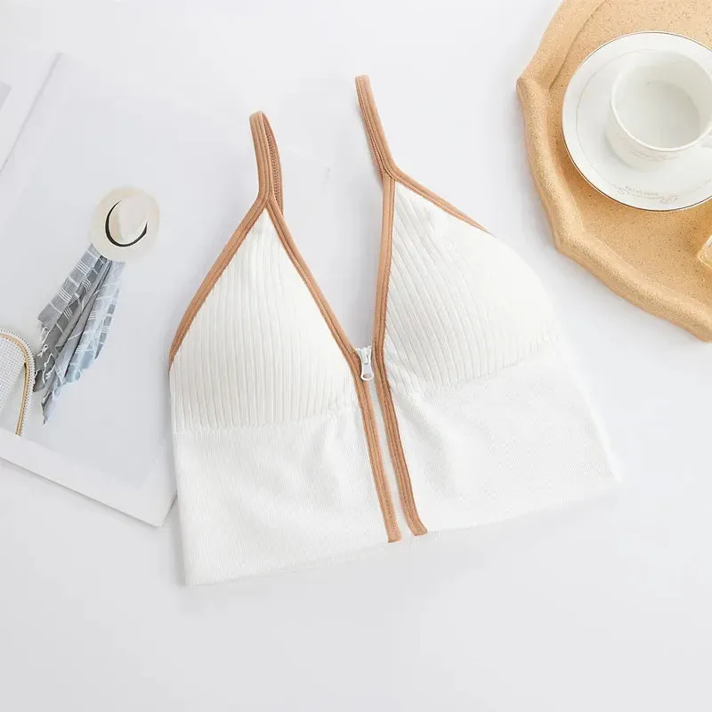 Sexy Solid Color Wireless Padded Bralette Vest
