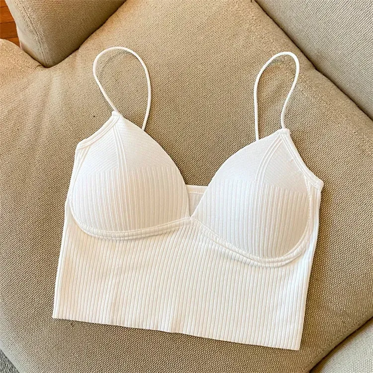 Sexy Solid Color Wireless Padded Bralette Vest