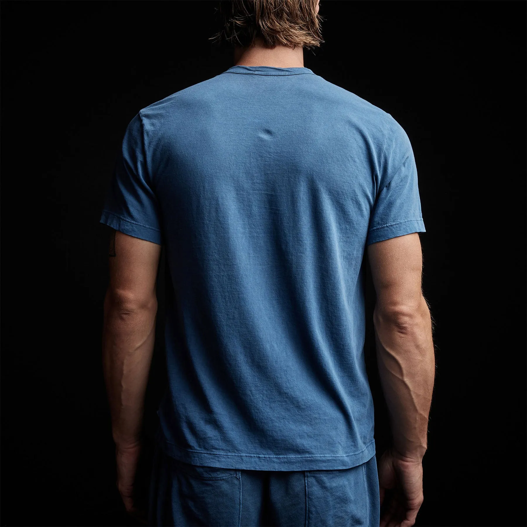 Short Sleeve Crew Neck - Lake Pigment