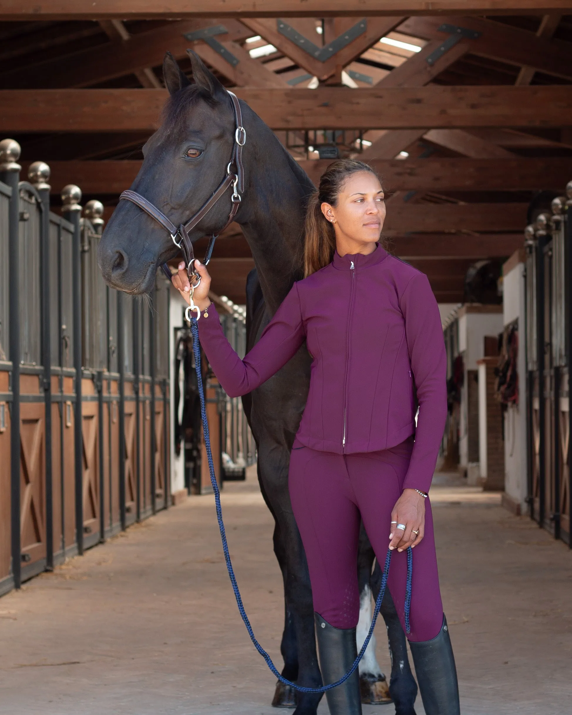 Signature Riding Jacket Burgundy