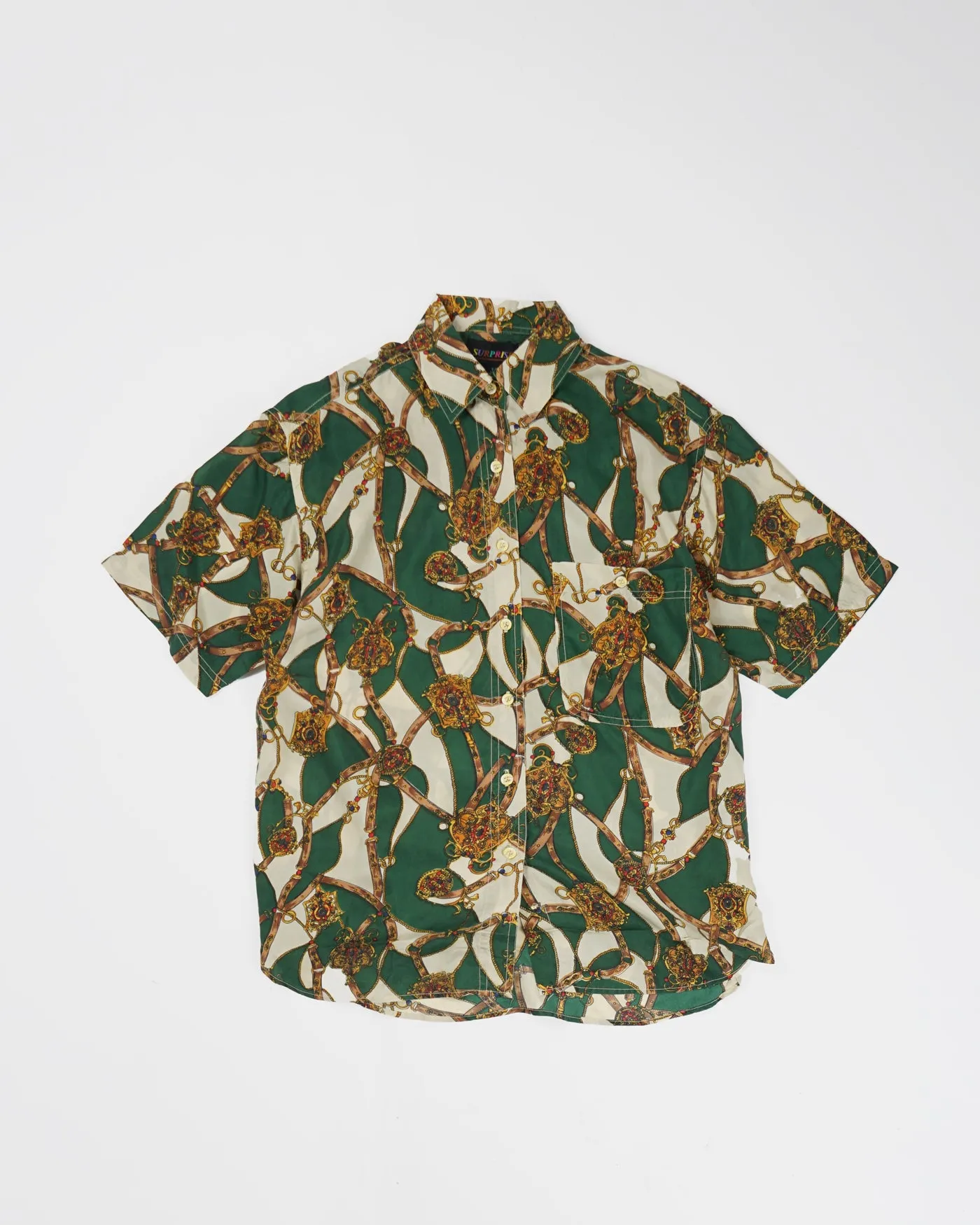 Silk Shirts Short Sleeve Patterned