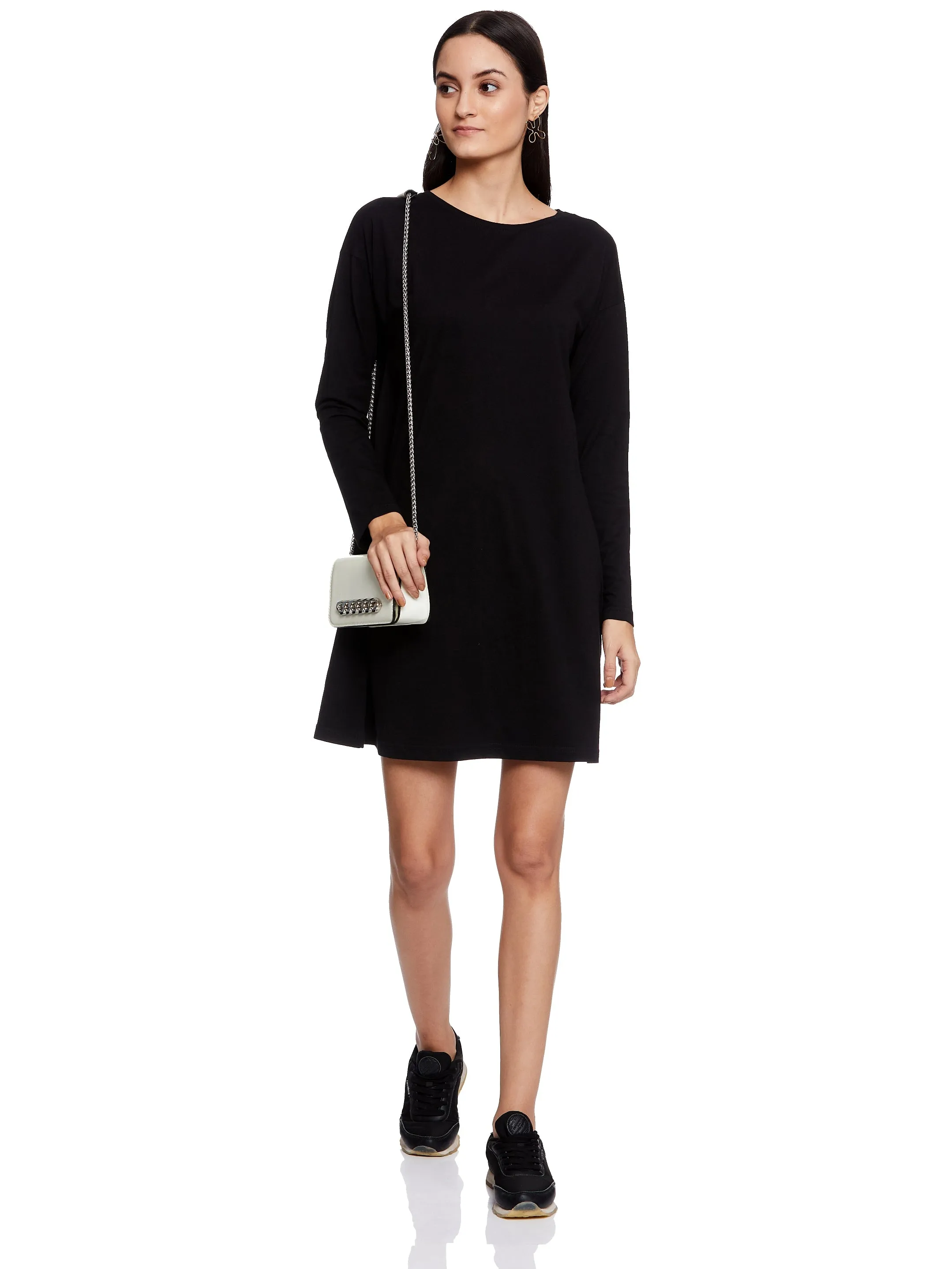 SILVIA FULL SLEEVE LONG TEE (BLACK)