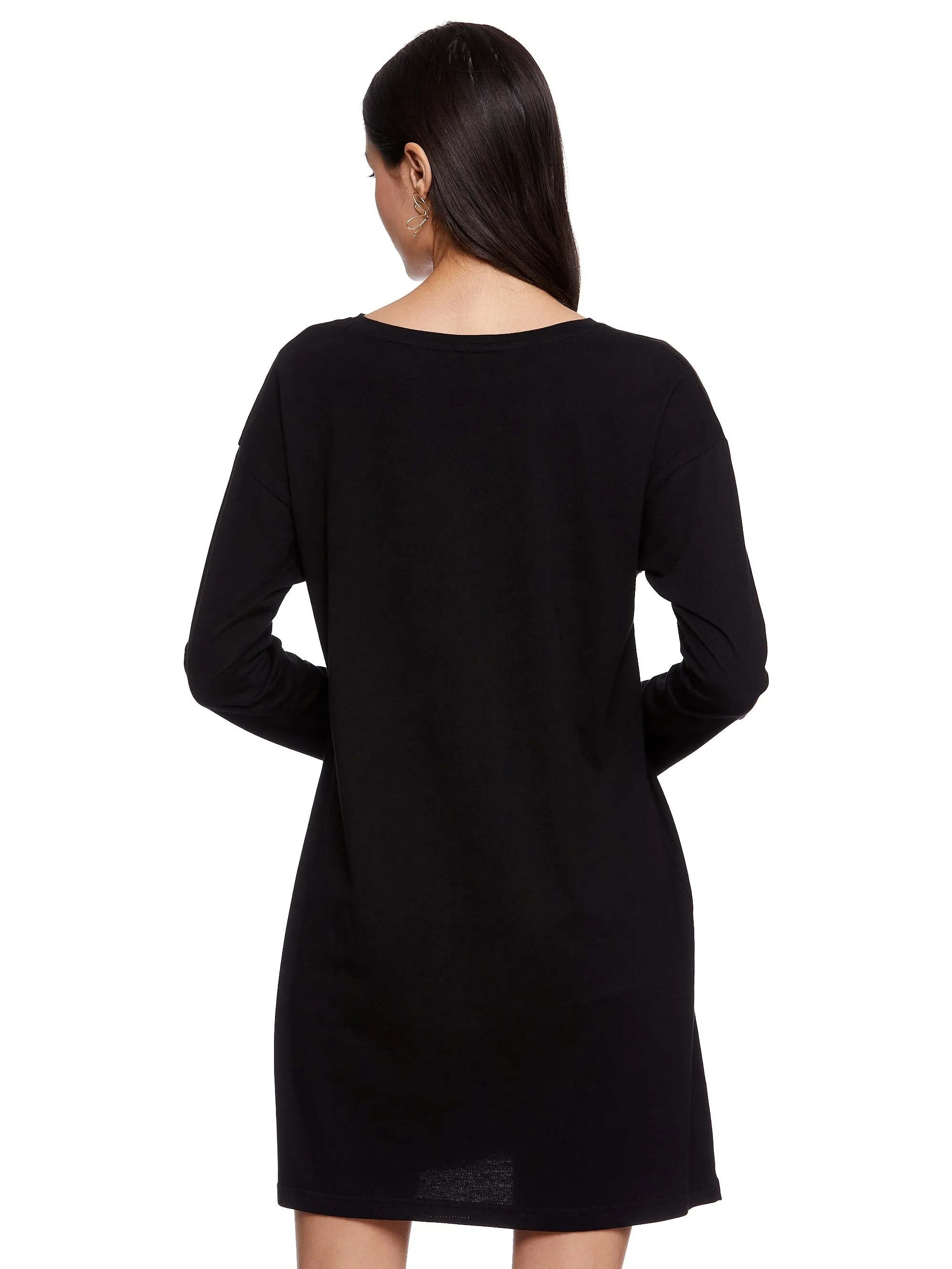 SILVIA FULL SLEEVE LONG TEE (BLACK)