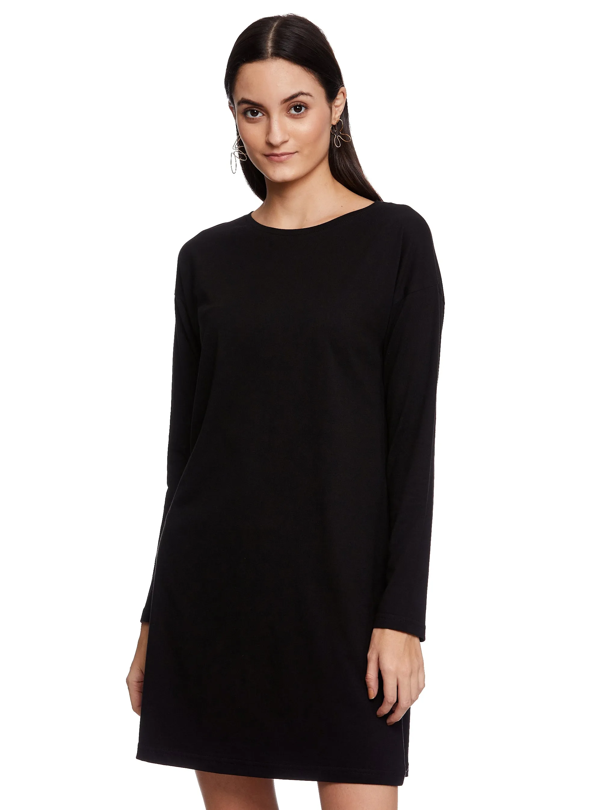 SILVIA FULL SLEEVE LONG TEE (BLACK)