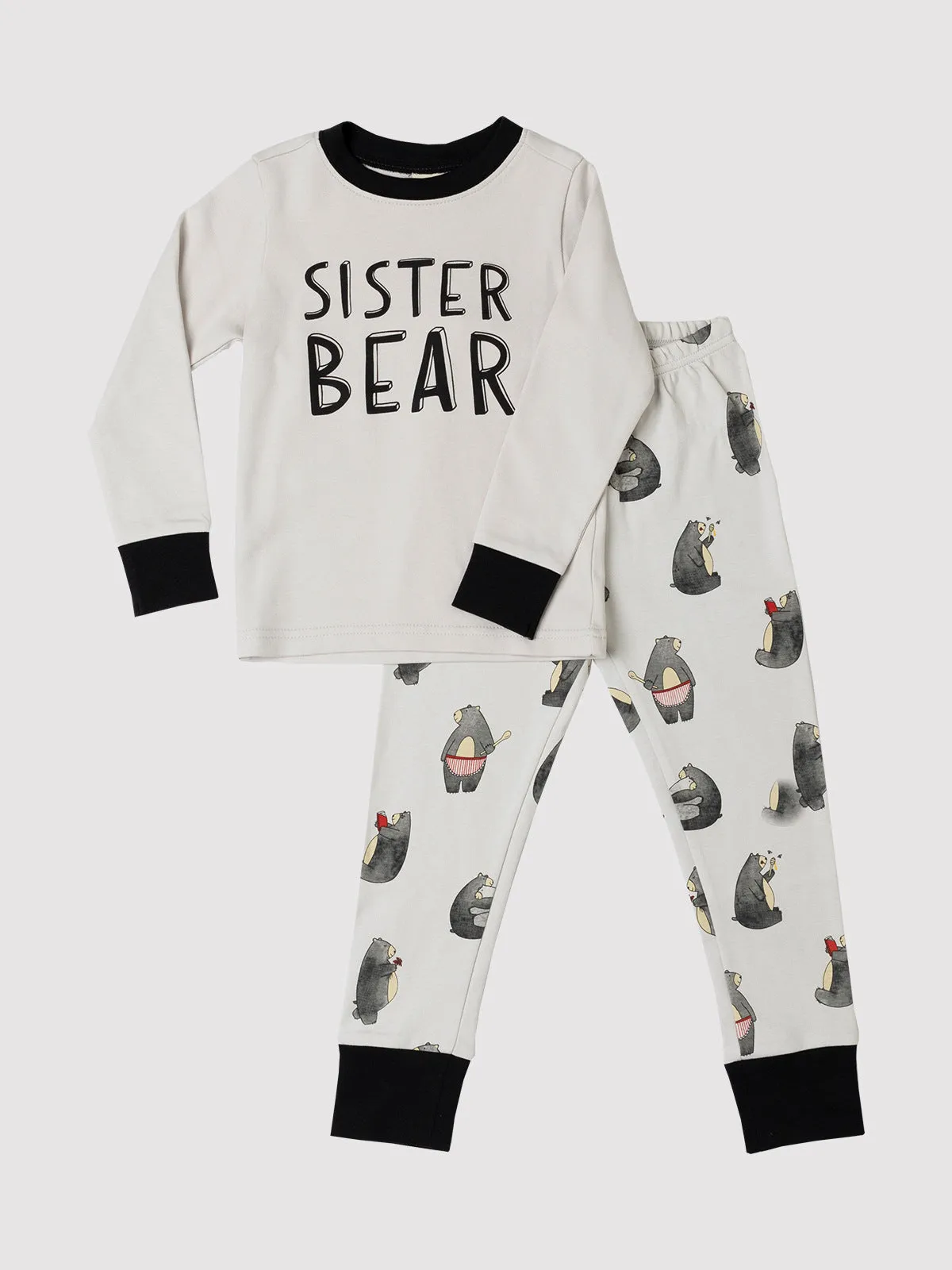 Sister Bear Kids PJ Set – 100% Organic Cotton