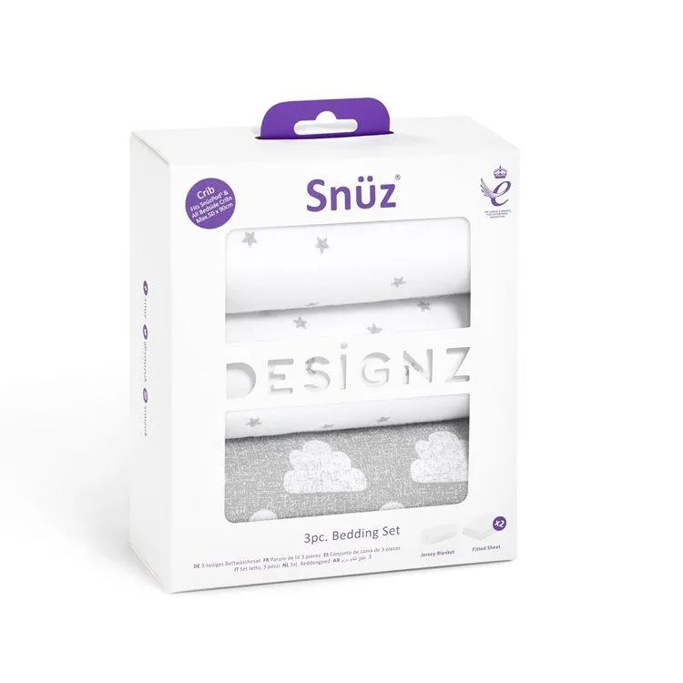 Snuz Crib 3pc Bedding Set – Cloud Nine