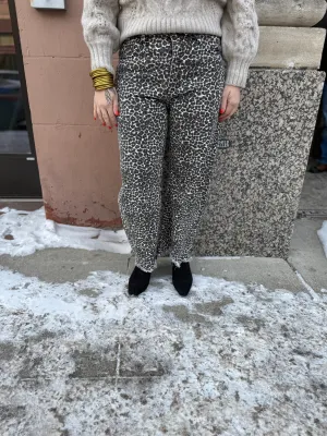 So Special Leopard Print Barrel Pants