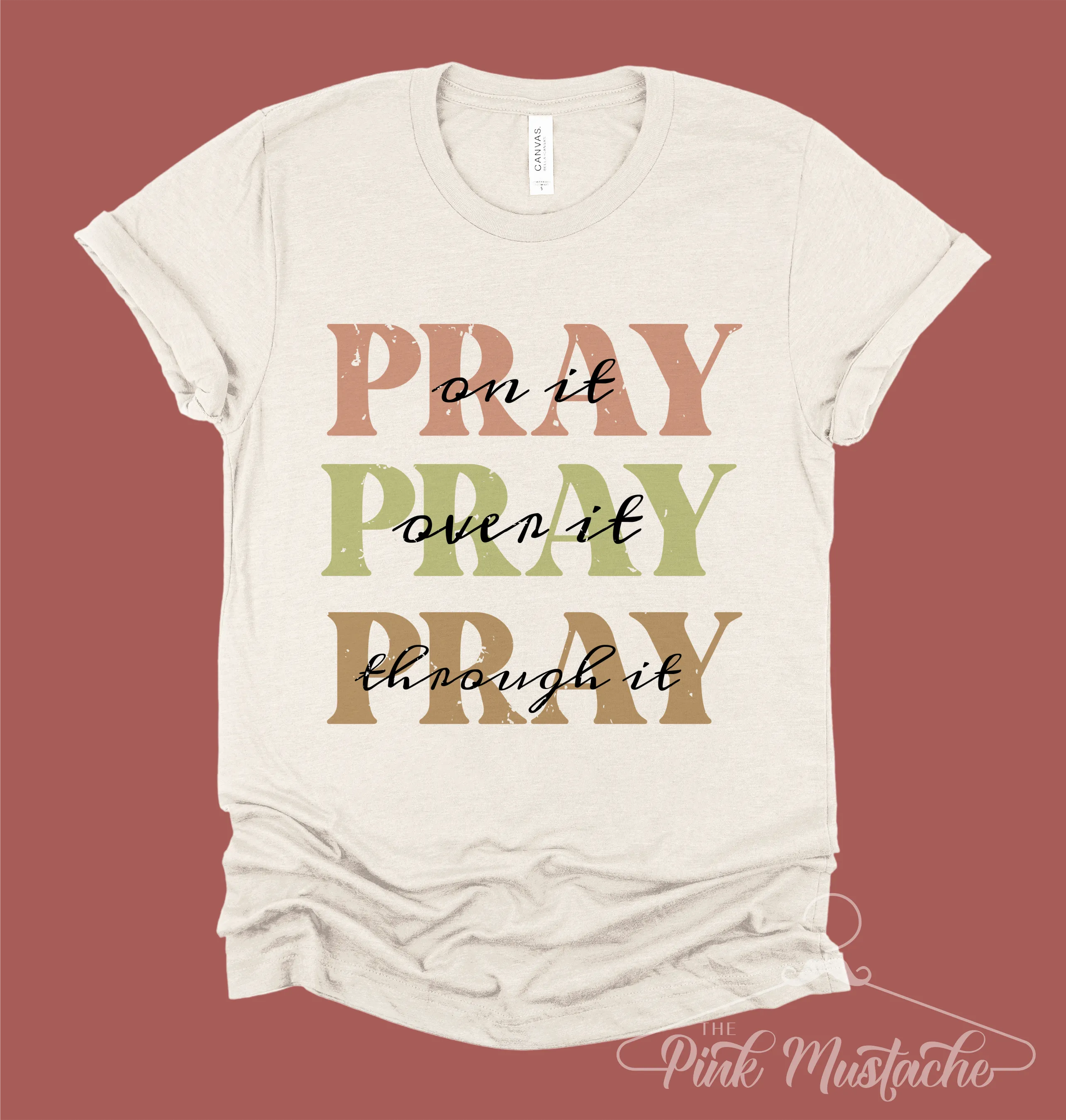 Soft Style Pray on It, Pray Over It, Pray Through It - Crawford Fundraiser - Tee/ Toddler, Youth, and Adult Sizes Available