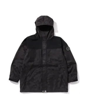 Solid Camo Jacquard Long Coat