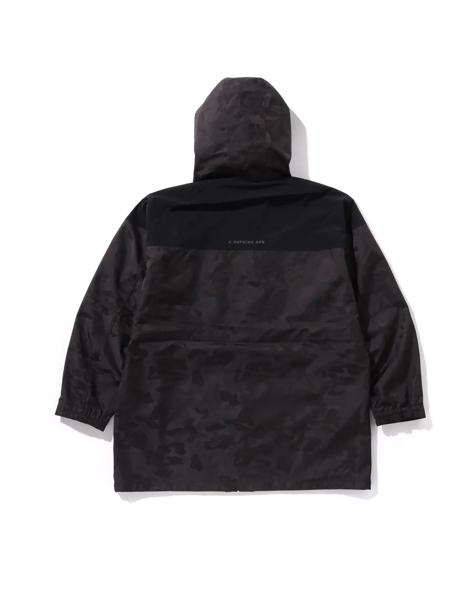Solid Camo Jacquard Long Coat