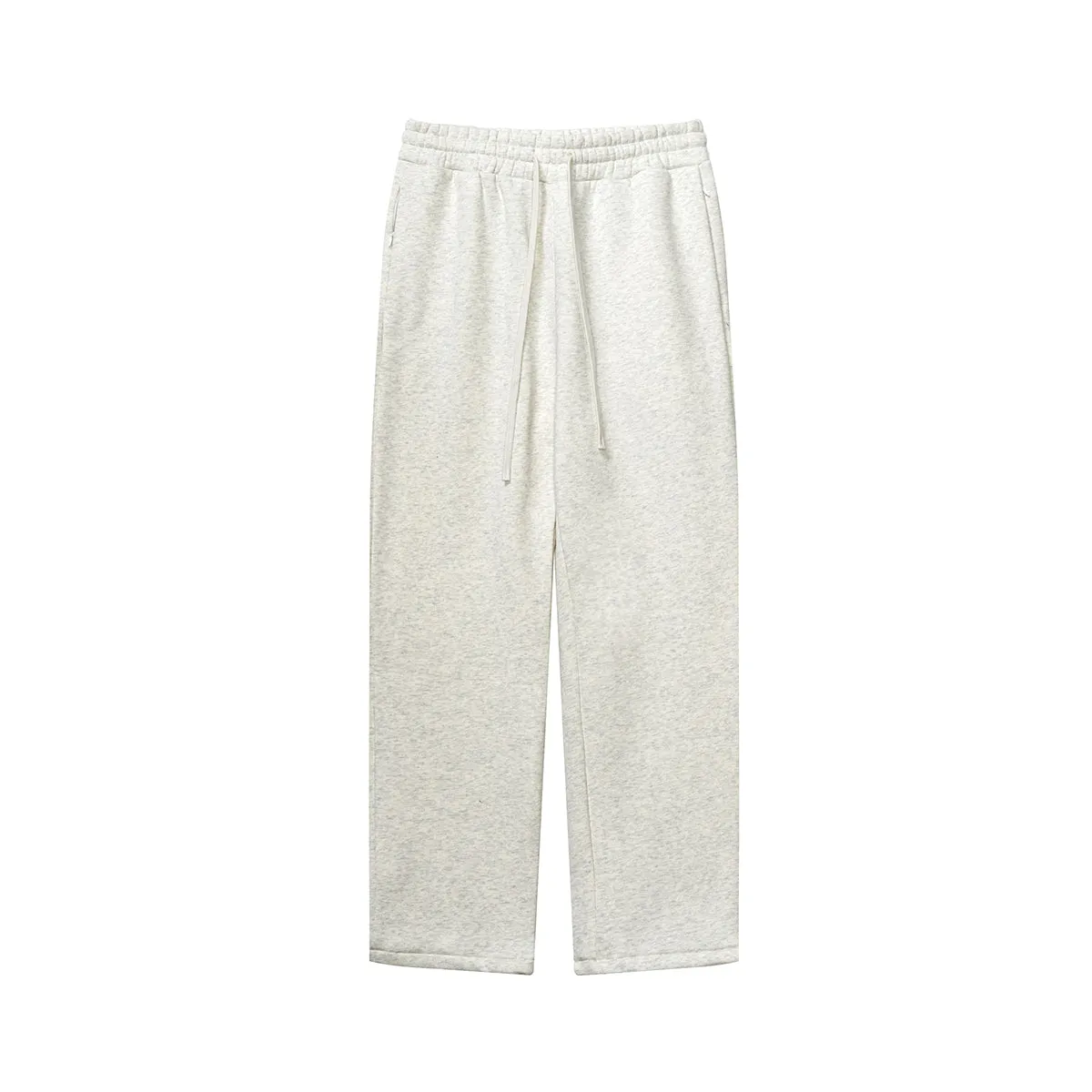 Solid Color Plush Lining Baggy Sweatpants