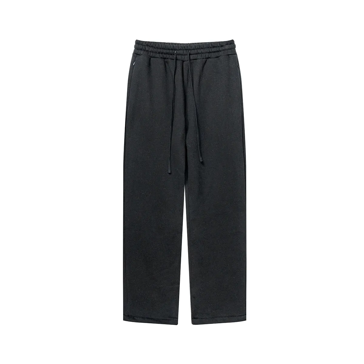 Solid Color Plush Lining Baggy Sweatpants