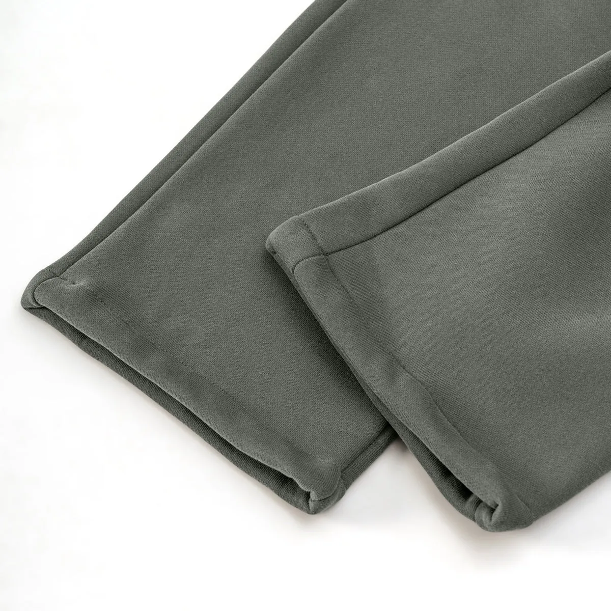 Solid Color Plush Lining Baggy Sweatpants