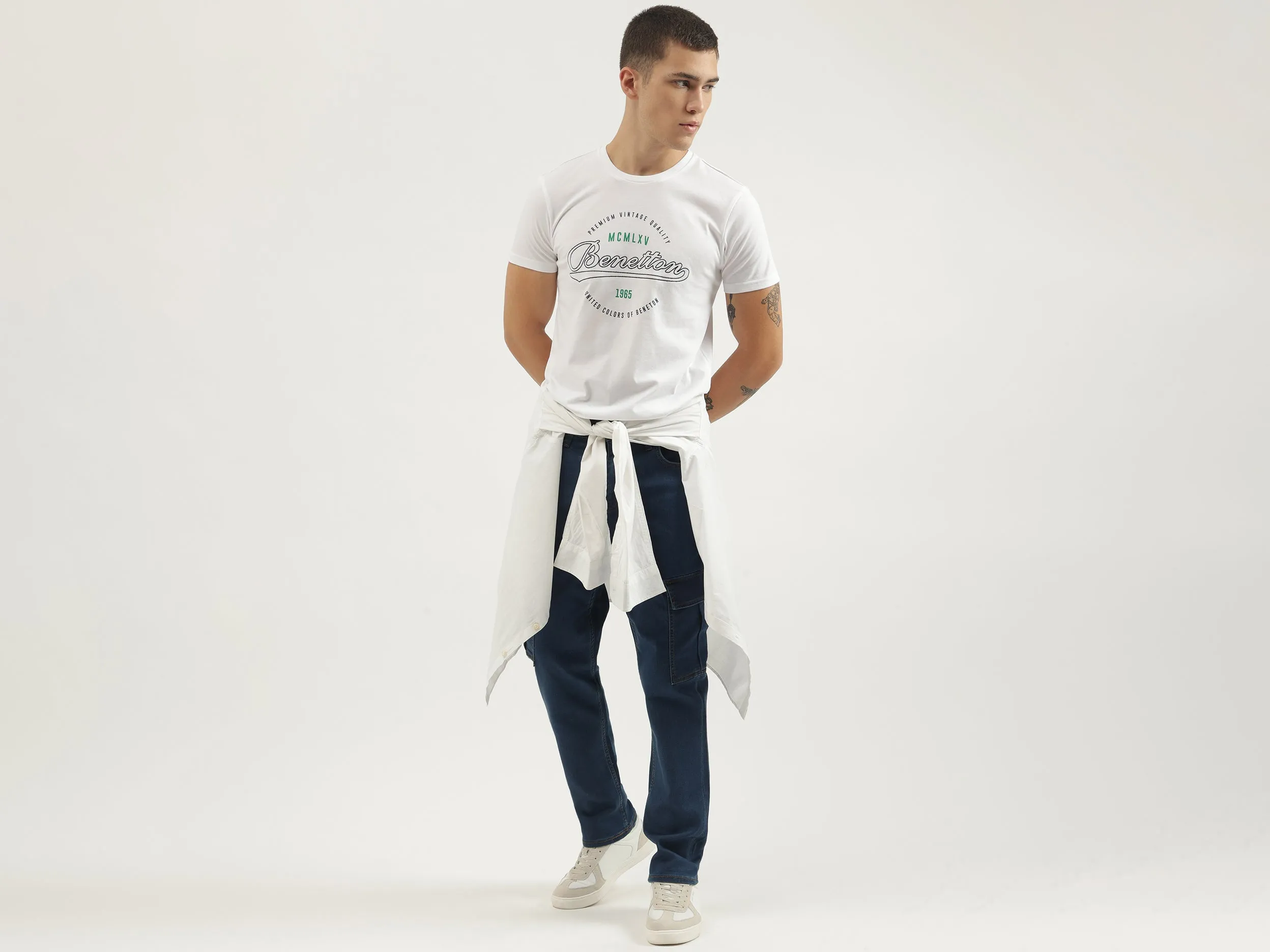 Solid Jogger Fit Cargos