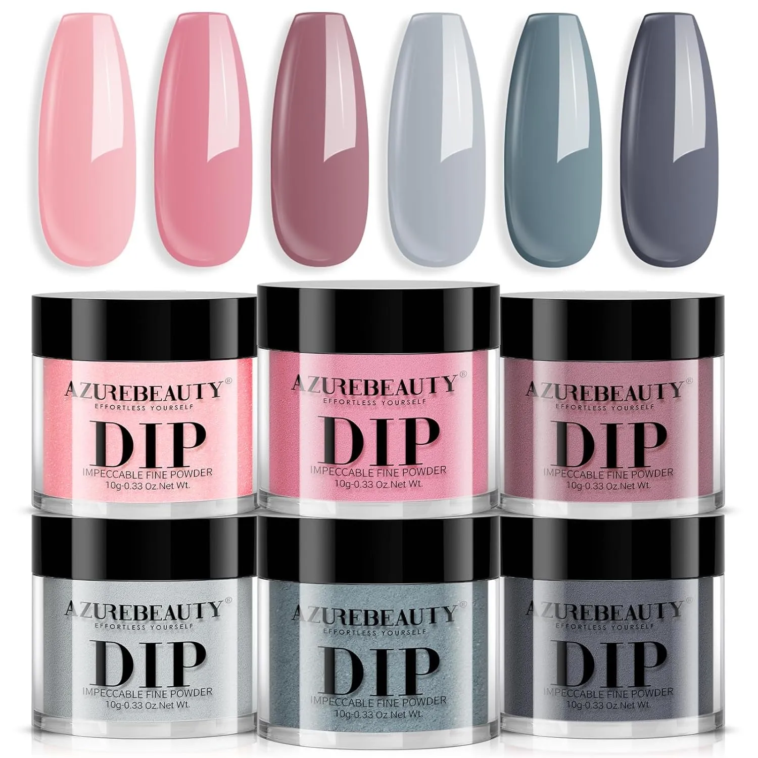 St. Patrick'S Evergreen Dip Powder Nail Kit, 6 Colors Glitter Green Sparkle Forest Dark,Dipping Powder Color French Nail Art Manicure DIY Salon Gifts for Women, No Need Nail Lamp Cured