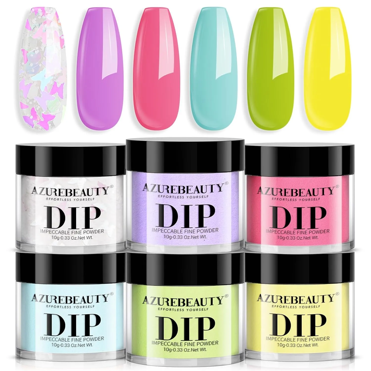 St. Patrick'S Evergreen Dip Powder Nail Kit, 6 Colors Glitter Green Sparkle Forest Dark,Dipping Powder Color French Nail Art Manicure DIY Salon Gifts for Women, No Need Nail Lamp Cured