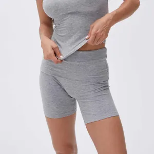 Street Solid Color Basic Knitted Shorts