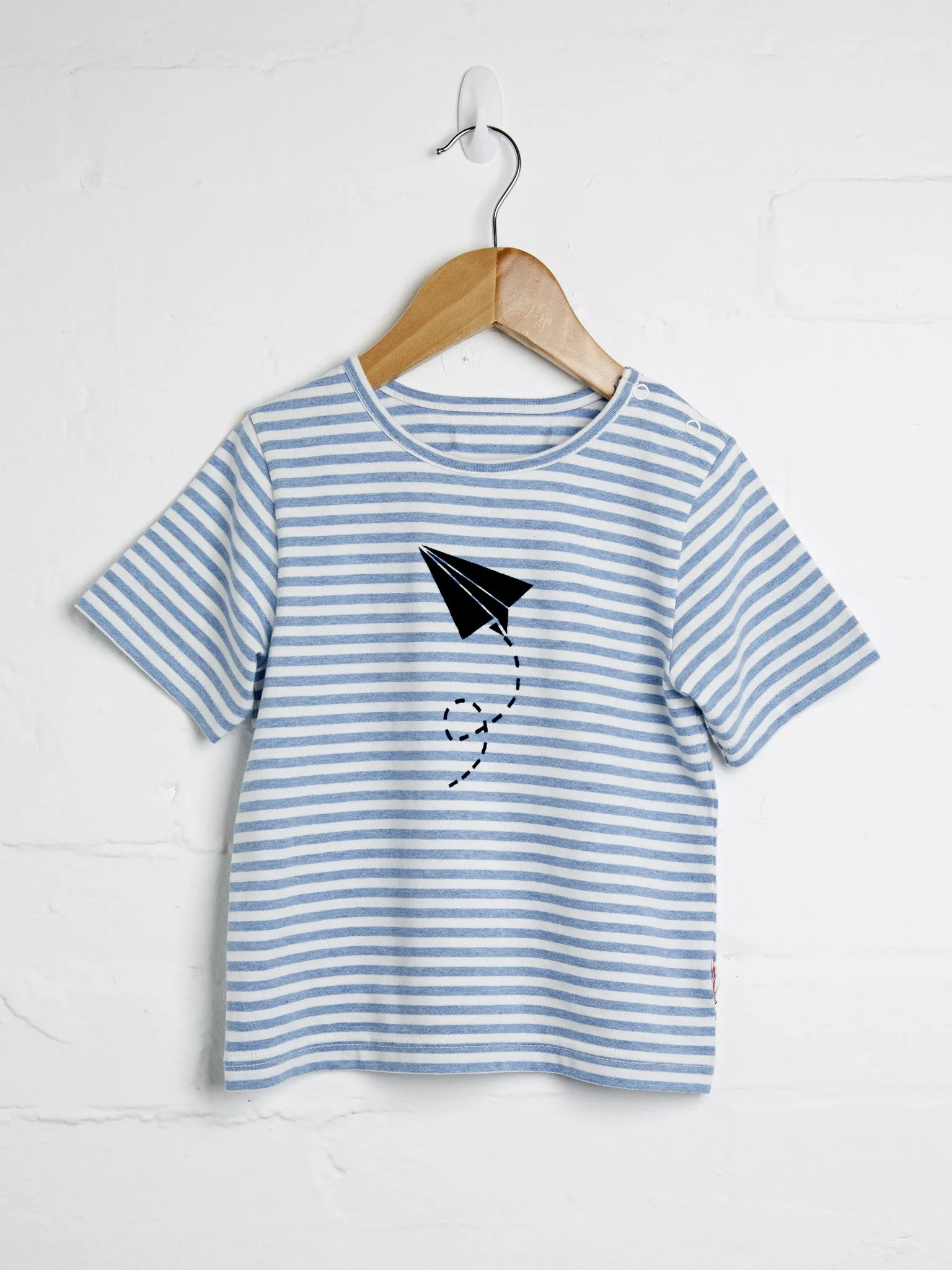 Stripe Paper Plane Short Sleeve Tee