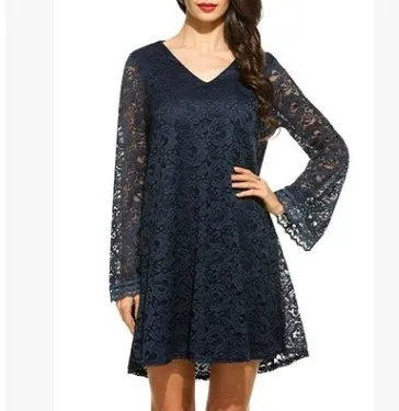 Summer Elegance V-Neck Lace Dress