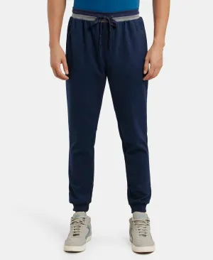 Super Combed Cotton Rich Pique Slim Fit Jogger with Zipper Pockets - Navy