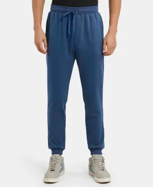 Super Combed Cotton Rich Slim Fit Jogger with Zipper Pockets - Insignia Blue