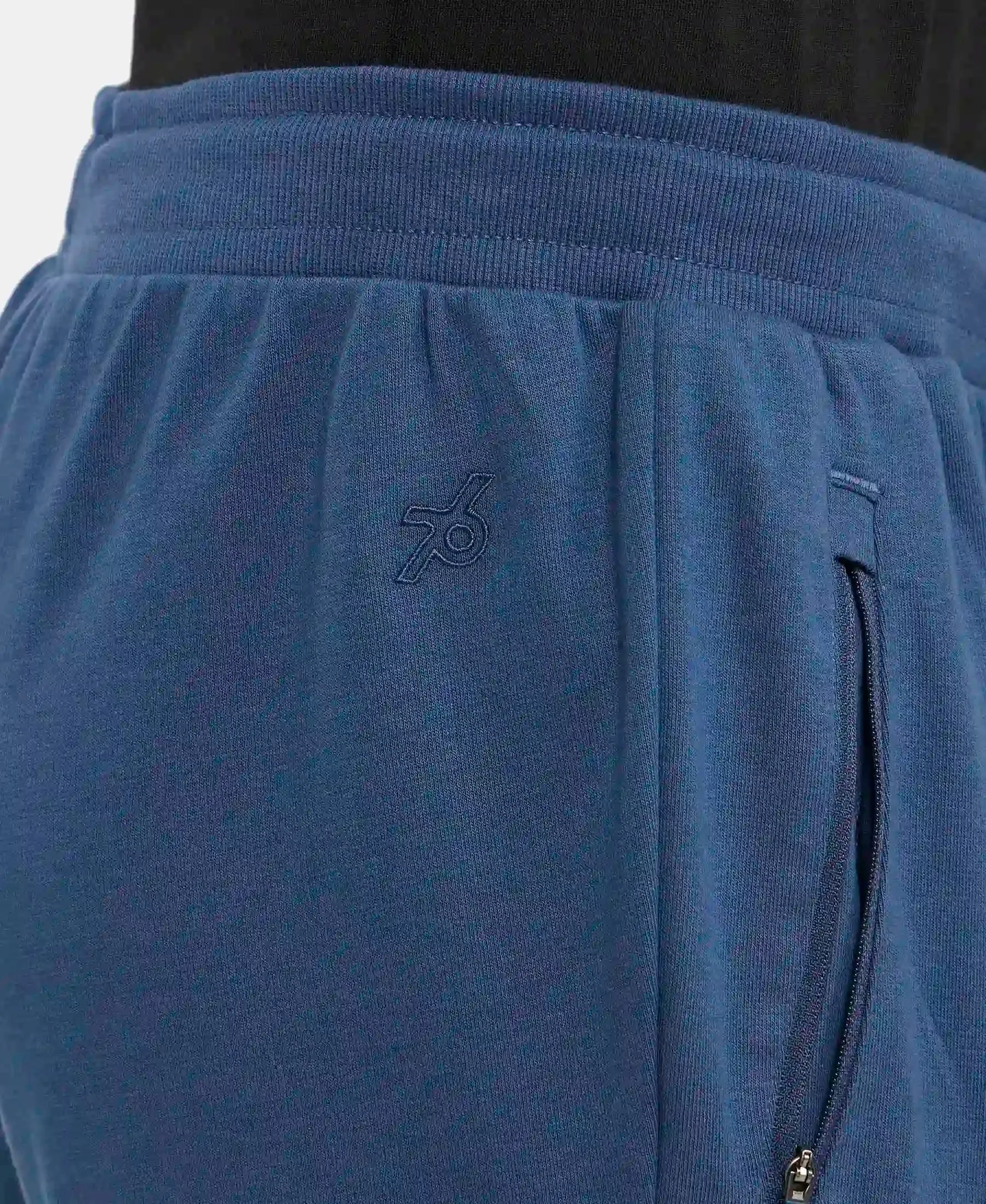 Super Combed Cotton Rich Slim Fit Jogger with Zipper Pockets - Insignia Blue