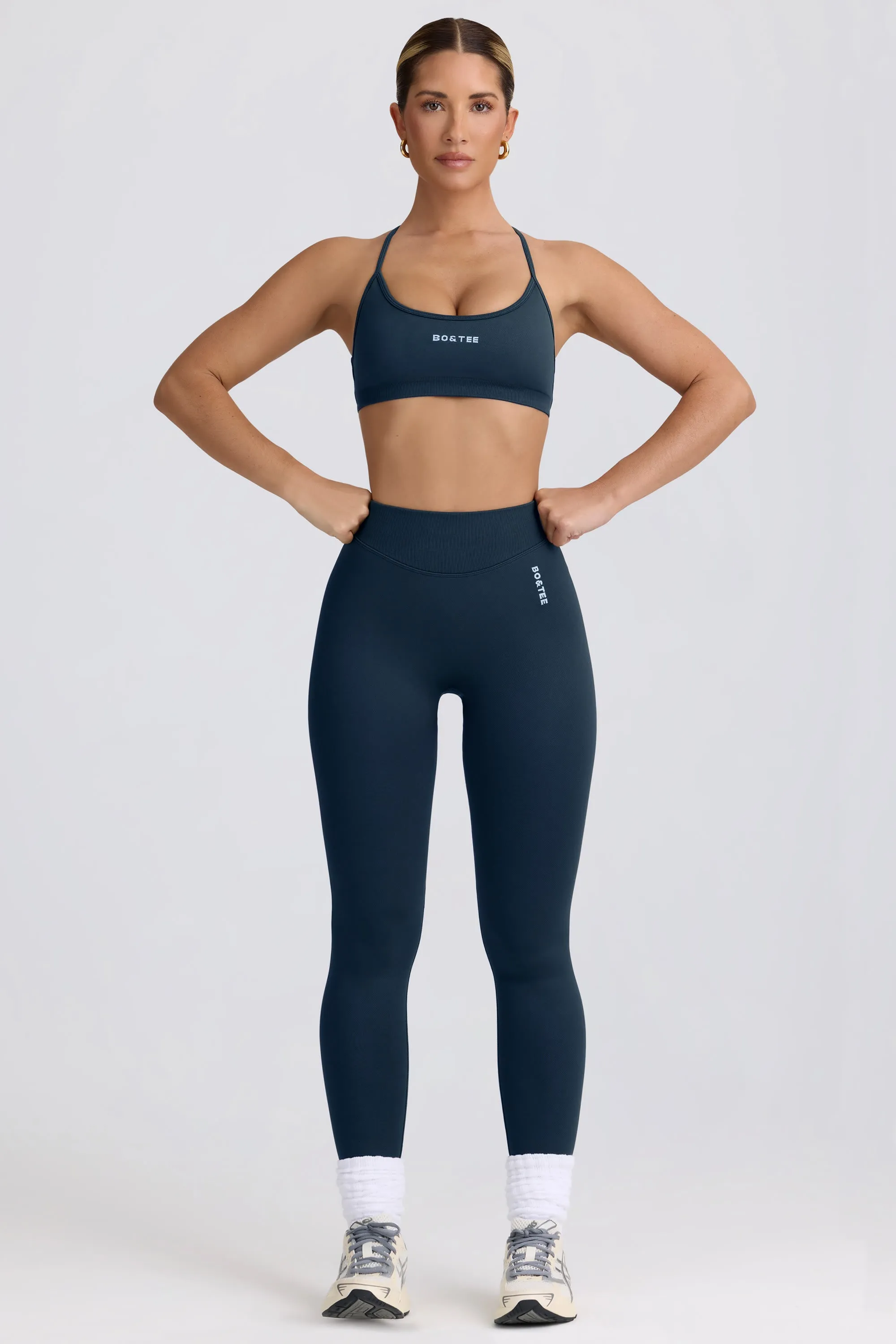 Super Sculpt Seamless Backless Sports Bra in Blue