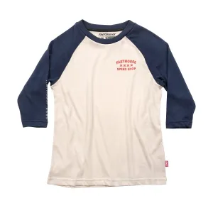 Swift Raglan Youth Tech Tee - Midnight Navy/Cream
